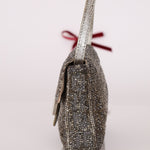 Ultra - Rare Fendi Zucchino Beaded Mini Baguette on Lizard Strap - FashioNica
