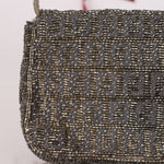 Ultra - Rare Fendi Zucchino Beaded Mini Baguette on Lizard Strap - FashioNica