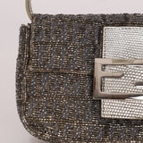 Ultra - Rare Fendi Zucchino Beaded Mini Baguette on Lizard Strap - FashioNica