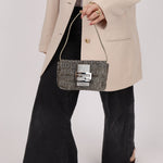 Ultra - Rare Fendi Zucchino Beaded Mini Baguette on Lizard Strap - FashioNica