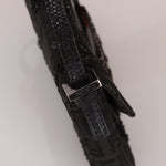 Ultra - Rare Fendi Zucchino Black Floral Beaded, Lizard, & Crystal Mini Baguette - FashioNica