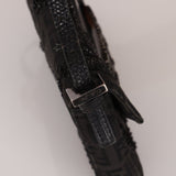 Ultra - Rare Fendi Zucchino Black Floral Beaded, Lizard, & Crystal Mini Baguette - FashioNica