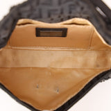 Ultra - Rare Fendi Zucchino Black Floral Beaded, Lizard, & Crystal Mini Baguette - FashioNica