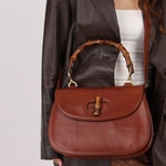 Ultra - Rare Gucci 1947 Lizard Bamboo Large Top Handle Bag - FashioNica
