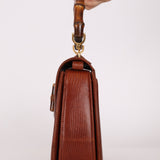 Ultra - Rare Gucci 1947 Lizard Bamboo Large Top Handle Bag - FashioNica