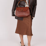 Ultra - Rare Gucci 1947 Lizard Bamboo Large Top Handle Bag - FashioNica