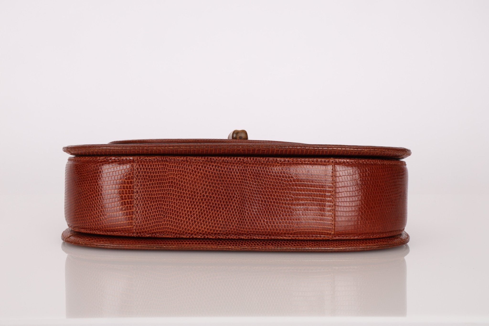 Ultra - Rare Gucci 1947 Lizard Bamboo Large Top Handle Bag - FashioNica