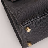 Ultra - Rare Hermès 2008 Bleu Marine Lizard Mini Kelly 20 - FashioNica