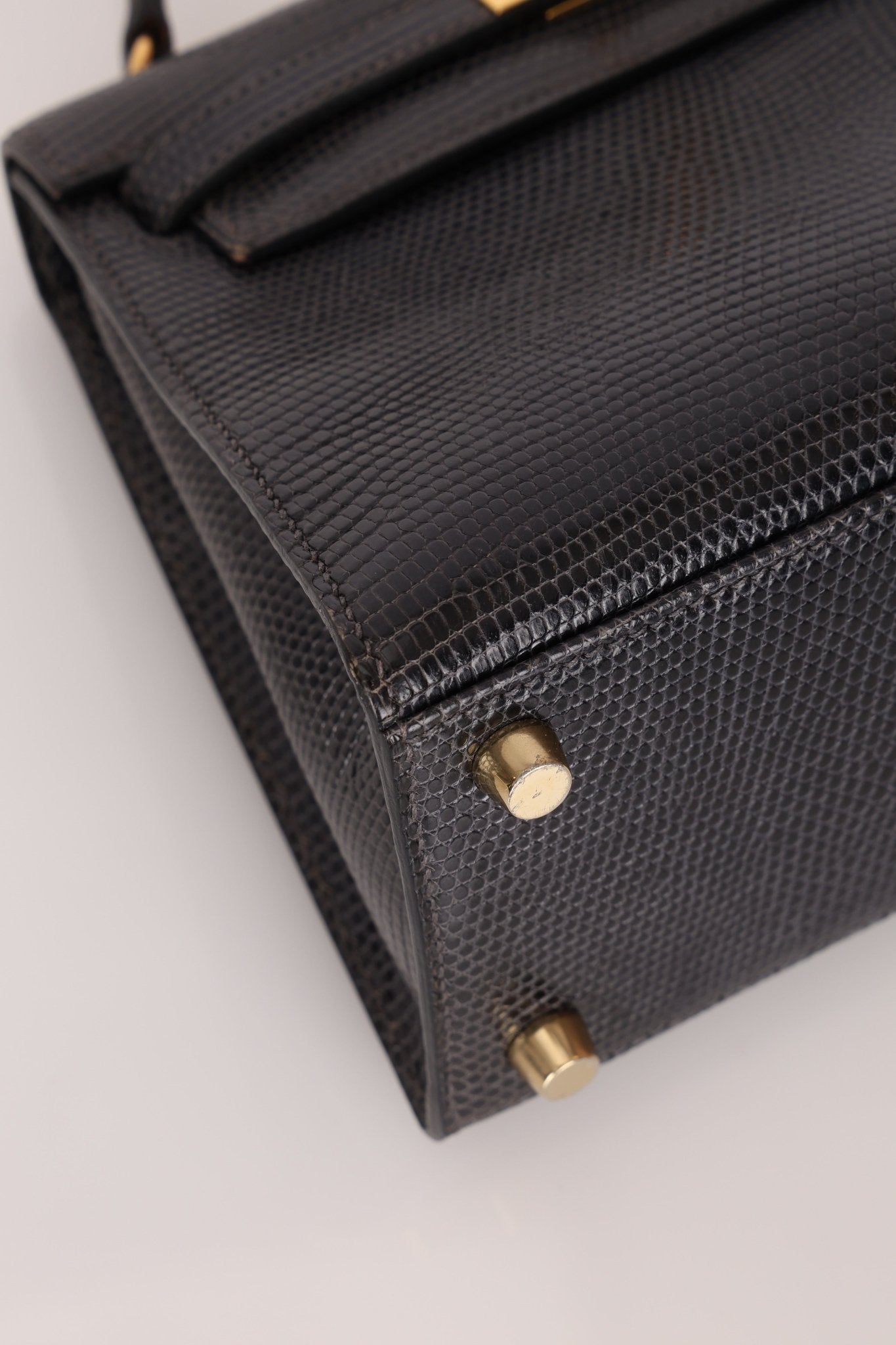 Ultra - Rare Hermès 2008 Bleu Marine Lizard Mini Kelly 20 - FashioNica