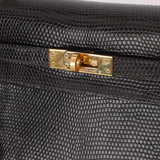 Ultra - Rare Hermès 2008 Bleu Marine Lizard Mini Kelly 20 - FashioNica