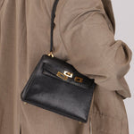 Ultra - Rare Hermès 2008 Bleu Marine Lizard Mini Kelly 20 - FashioNica