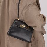 Ultra - Rare Hermès 2008 Bleu Marine Lizard Mini Kelly 20 - FashioNica