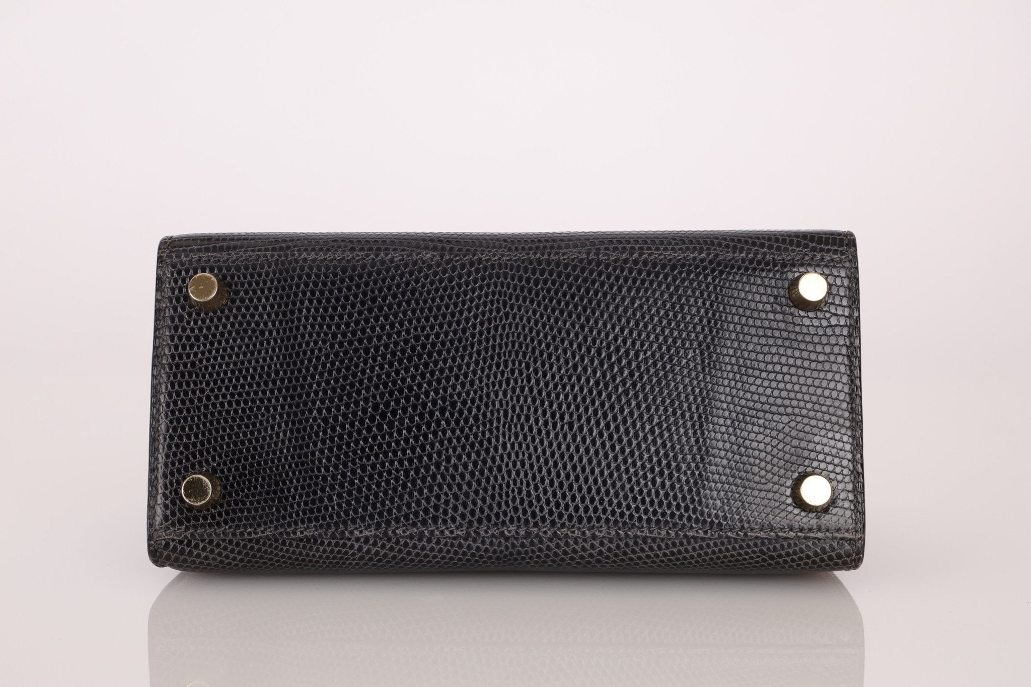 Ultra - Rare Hermès 2008 Bleu Marine Lizard Mini Kelly 20 - FashioNica