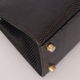 Ultra - Rare Hermès 2008 Bleu Marine Lizard Mini Kelly 20 - FashioNica