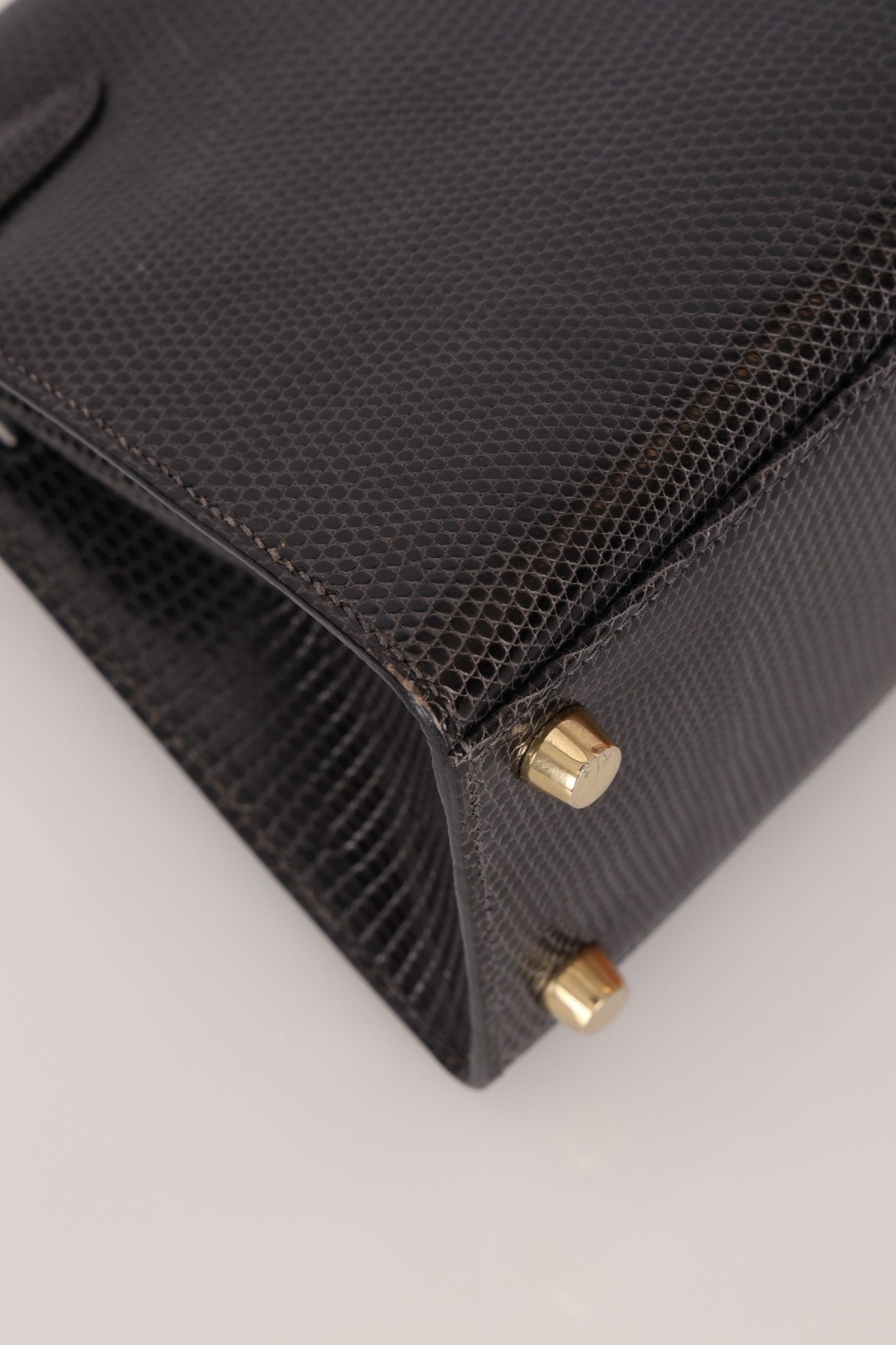 Ultra - Rare Hermès 2008 Bleu Marine Lizard Mini Kelly 20 - FashioNica