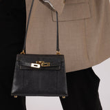 Ultra - Rare Hermès 2008 Bleu Marine Lizard Mini Kelly 20 - FashioNica