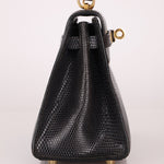 Ultra - Rare Hermès 2008 Bleu Marine Lizard Mini Kelly 20 - FashioNica