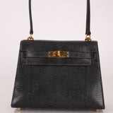 Ultra - Rare Hermès 2008 Bleu Marine Lizard Mini Kelly 20 - FashioNica