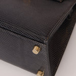 Ultra - Rare Hermès 2008 Bleu Marine Lizard Mini Kelly 20 - FashioNica