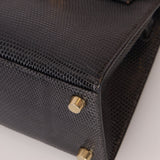 Ultra - Rare Hermès 2008 Bleu Marine Lizard Mini Kelly 20 - FashioNica