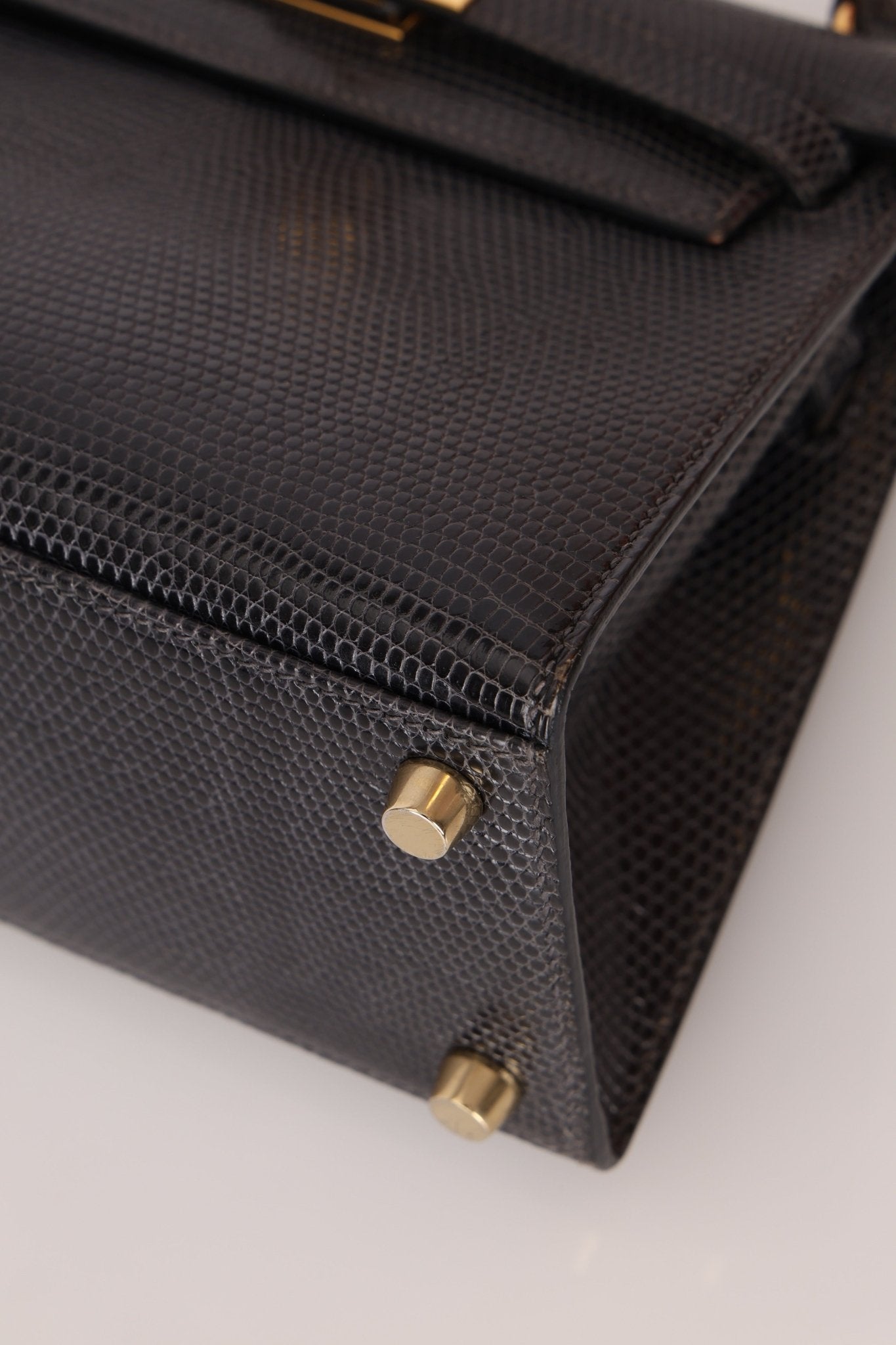 Ultra - Rare Hermès 2008 Bleu Marine Lizard Mini Kelly 20 - FashioNica