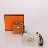 Ultra - Rare Hermès Toffee Peau Porc Micro Twilly Kelly - FashioNica