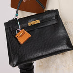 Ultra - Rare Hermès Toffee Peau Porc Micro Twilly Kelly - FashioNica