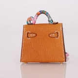 Ultra - Rare Hermès Toffee Peau Porc Micro Twilly Kelly - FashioNica