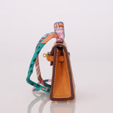 Ultra - Rare Hermès Toffee Peau Porc Micro Twilly Kelly - FashioNica