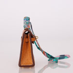 Ultra - Rare Hermès Toffee Peau Porc Micro Twilly Kelly - FashioNica
