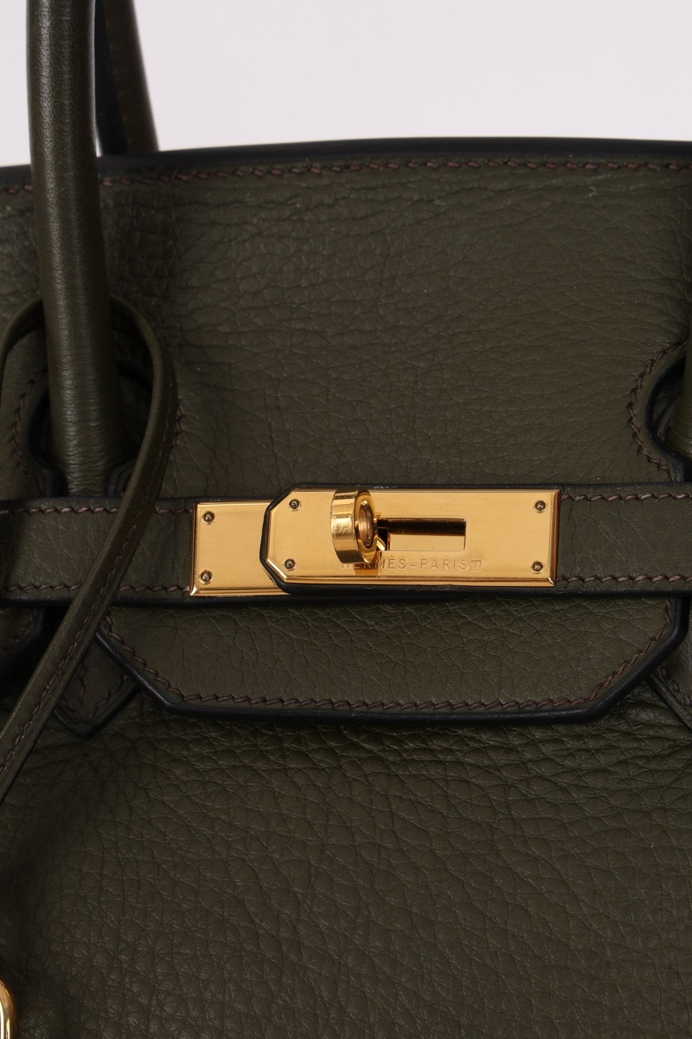 Ultra - Rare Hermès x Margiela 2000 Khaki Togo Retourne Birkin 35 GHW - FashioNica