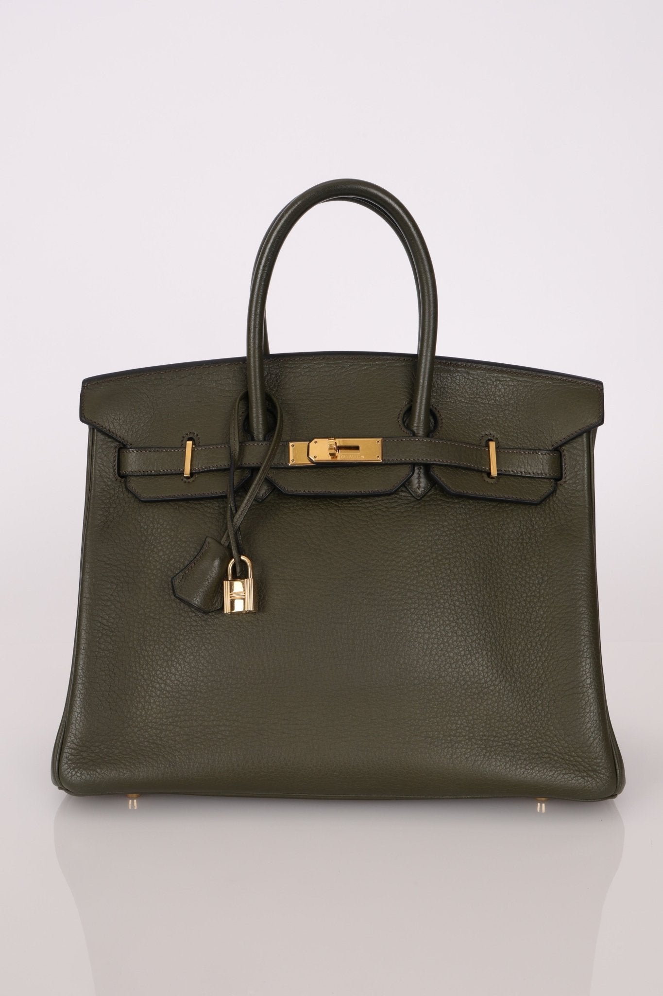 Ultra - Rare Hermès x Margiela 2000 Khaki Togo Retourne Birkin 35 GHW - FashioNica