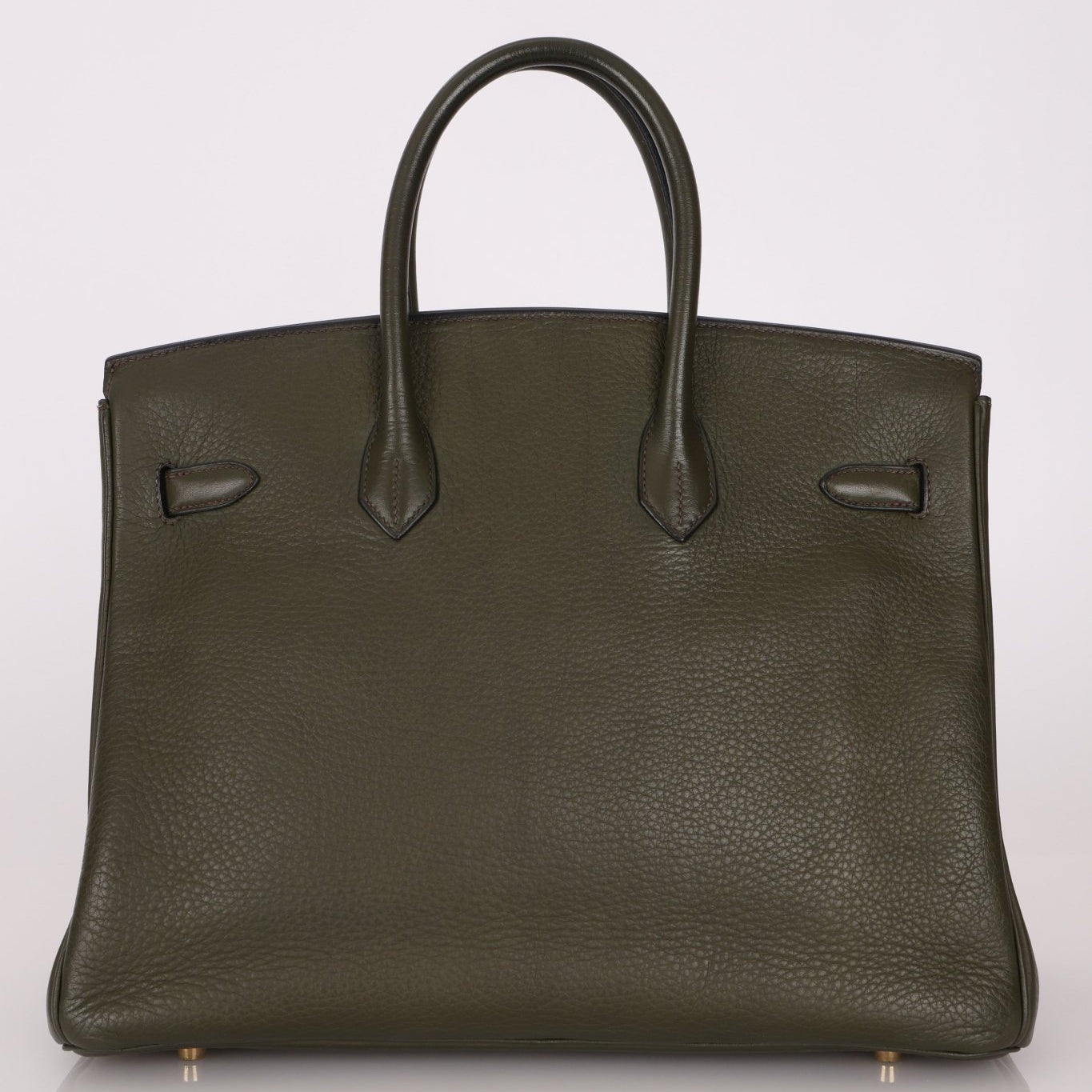 Ultra - Rare Hermès x Margiela 2000 Khaki Togo Retourne Birkin 35 GHW - FashioNica