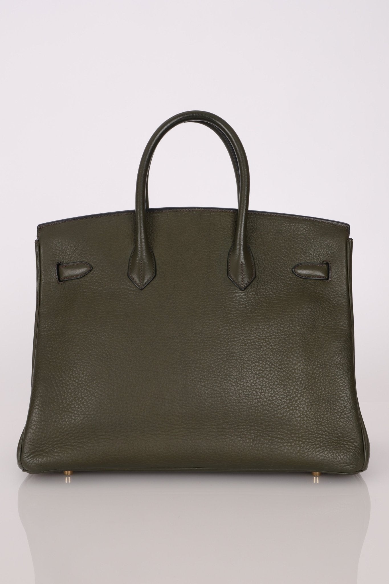 Ultra - Rare Hermès x Margiela 2000 Khaki Togo Retourne Birkin 35 GHW - FashioNica