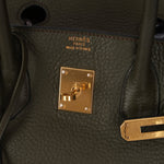 Ultra - Rare Hermès x Margiela 2000 Khaki Togo Retourne Birkin 35 GHW - FashioNica