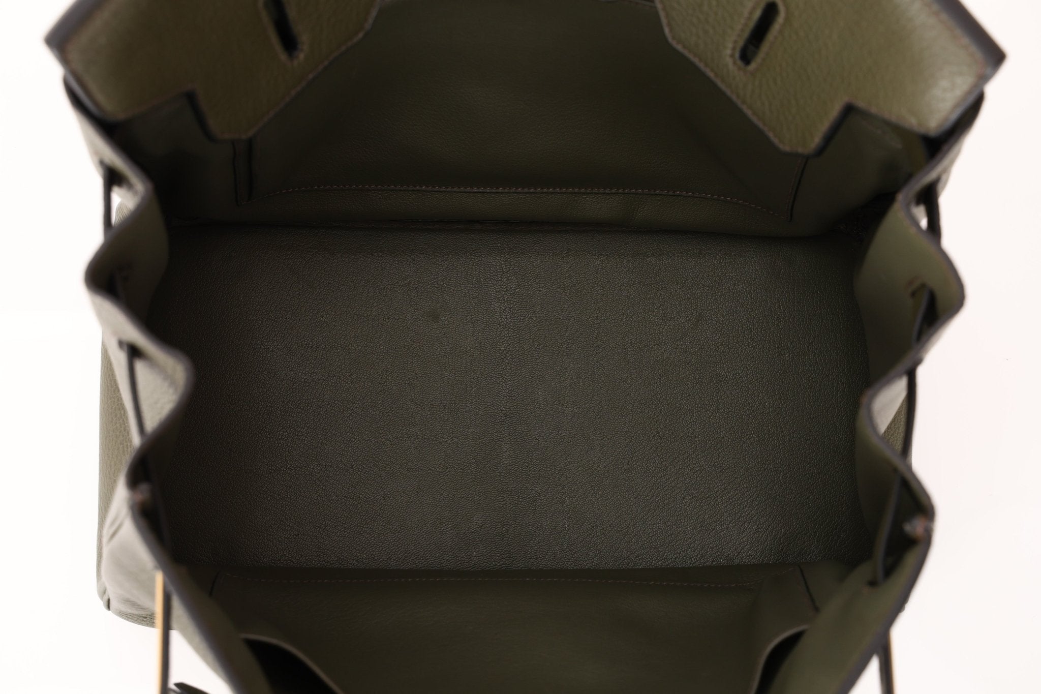 Ultra - Rare Hermès x Margiela 2000 Khaki Togo Retourne Birkin 35 GHW - FashioNica