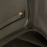 Ultra - Rare Hermès x Margiela 2000 Khaki Togo Retourne Birkin 35 GHW - FashioNica