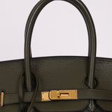 Ultra - Rare Hermès x Margiela 2000 Khaki Togo Retourne Birkin 35 GHW - FashioNica