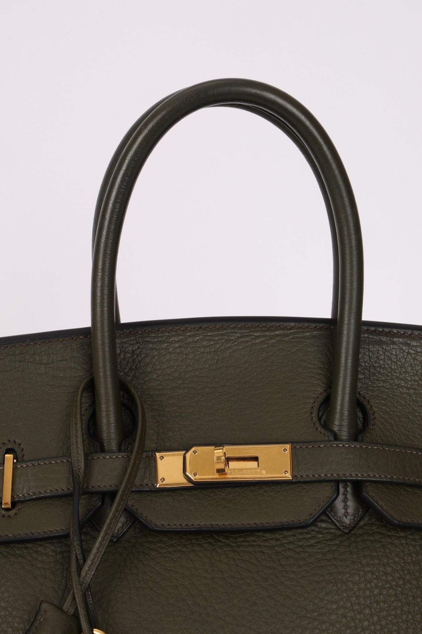 Ultra - Rare Hermès x Margiela 2000 Khaki Togo Retourne Birkin 35 GHW - FashioNica