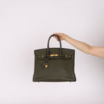 Ultra - Rare Hermès x Margiela 2000 Khaki Togo Retourne Birkin 35 GHW - FashioNica