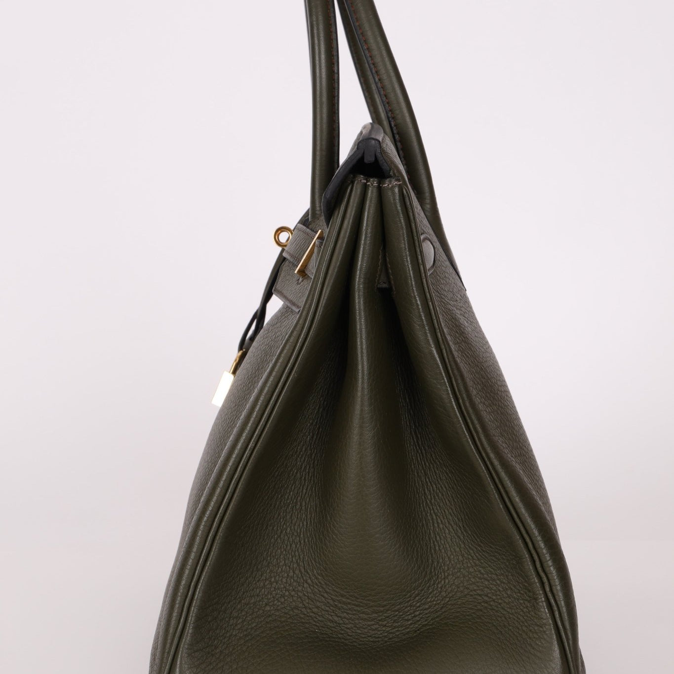 Ultra - Rare Hermès x Margiela 2000 Khaki Togo Retourne Birkin 35 GHW - FashioNica
