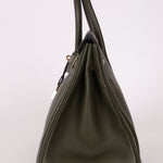 Ultra - Rare Hermès x Margiela 2000 Khaki Togo Retourne Birkin 35 GHW - FashioNica