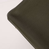 Ultra - Rare Hermès x Margiela 2000 Khaki Togo Retourne Birkin 35 GHW - FashioNica