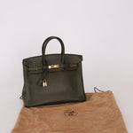 Ultra - Rare Hermès x Margiela 2000 Khaki Togo Retourne Birkin 35 GHW - FashioNica