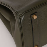 Ultra - Rare Hermès x Margiela 2000 Khaki Togo Retourne Birkin 35 GHW - FashioNica