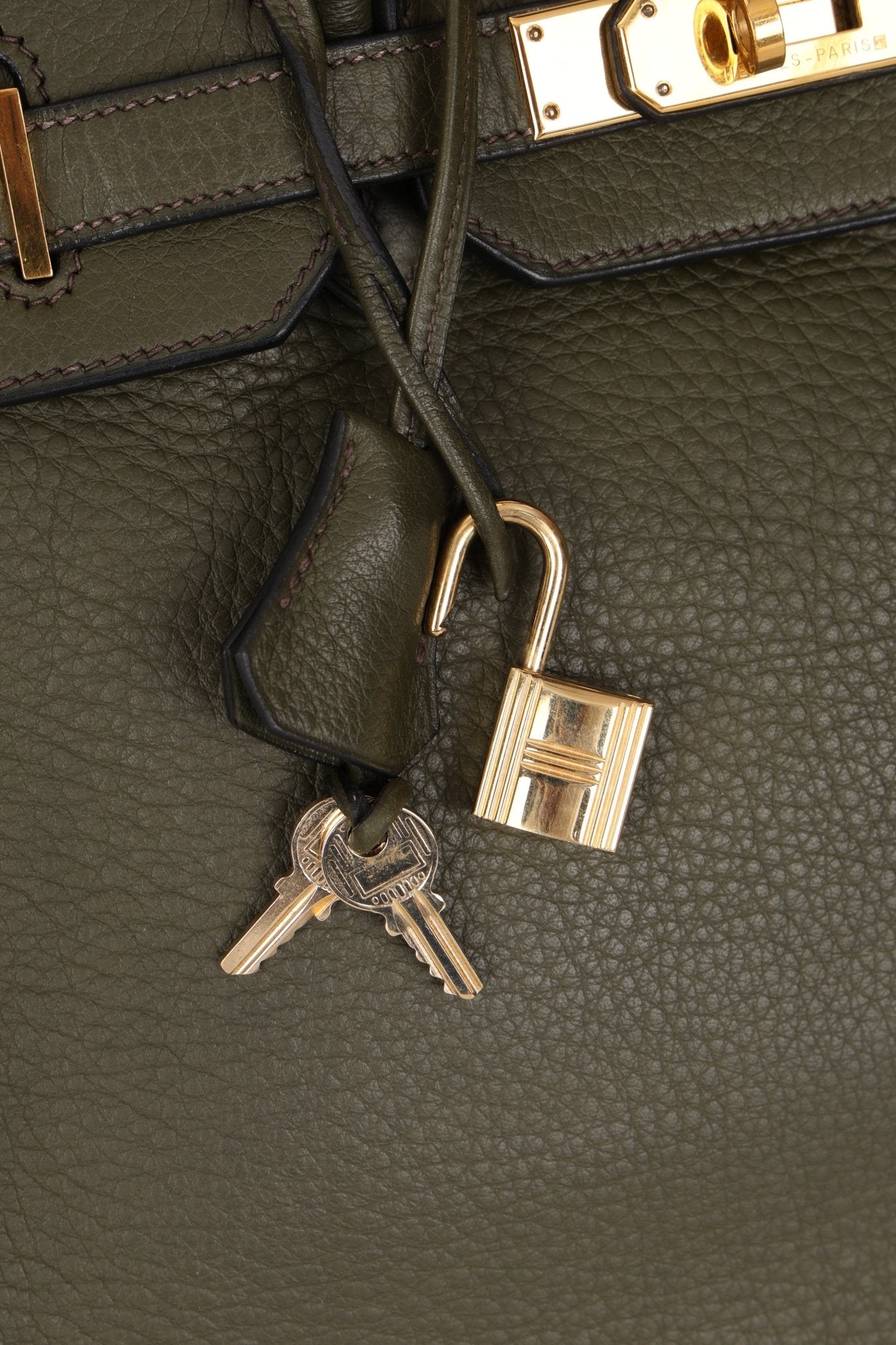 Ultra - Rare Hermès x Margiela 2000 Khaki Togo Retourne Birkin 35 GHW - FashioNica