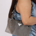 Ultra - Rare Prada Crystal Chainmail Shoulder Bag - FashioNica