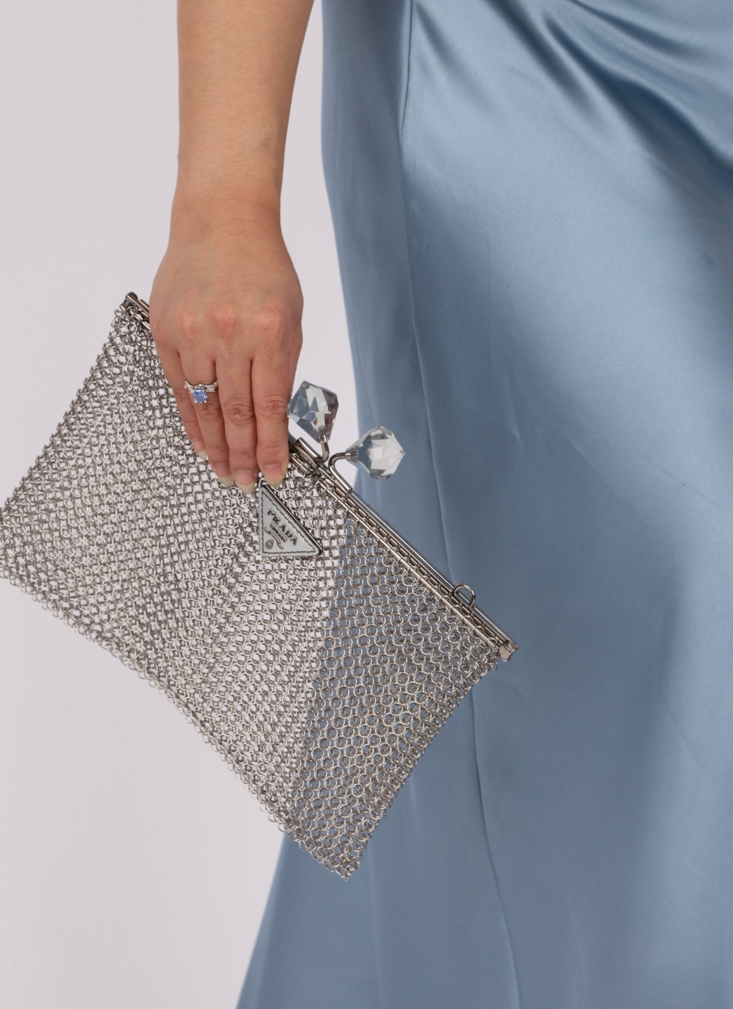 Ultra - Rare Prada Crystal Chainmail Shoulder Bag - FashioNica