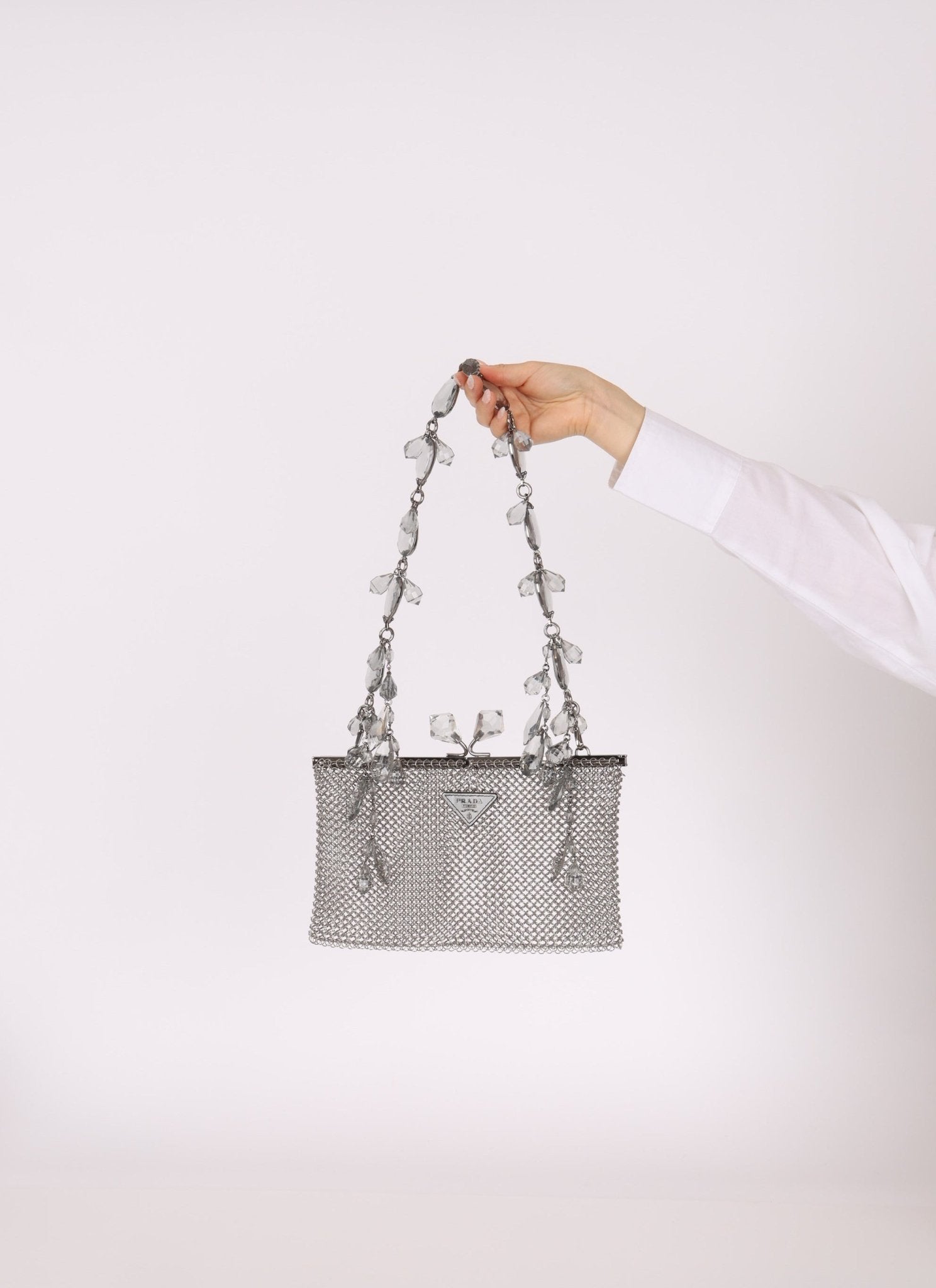 Ultra - Rare Prada Crystal Chainmail Shoulder Bag - FashioNica