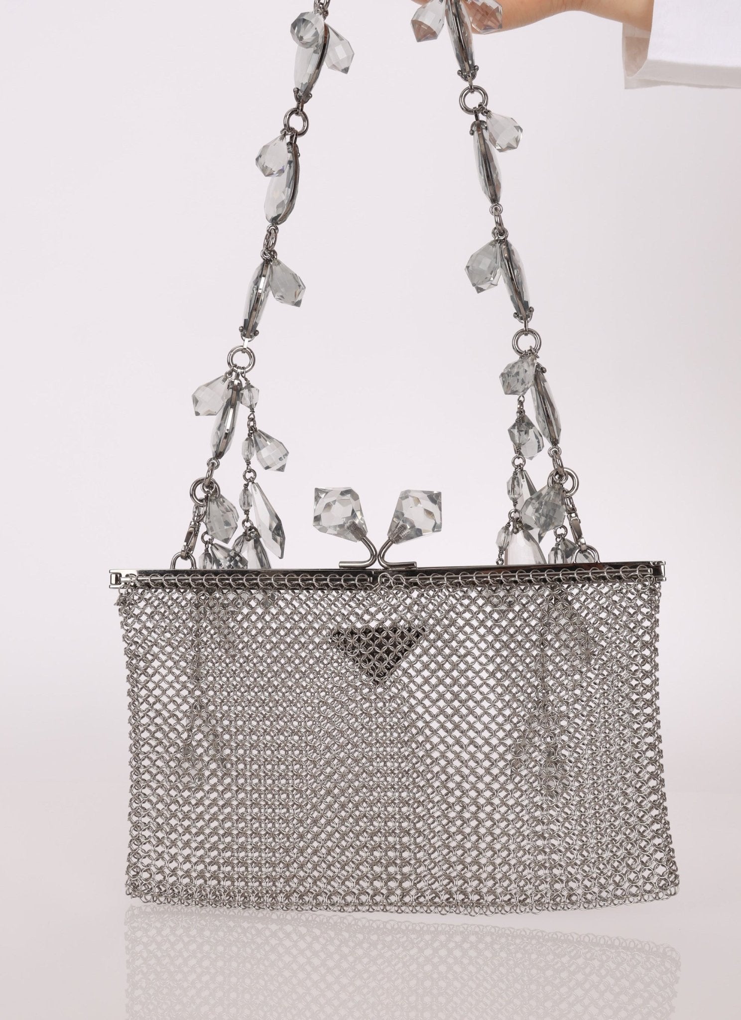 Ultra - Rare Prada Crystal Chainmail Shoulder Bag - FashioNica